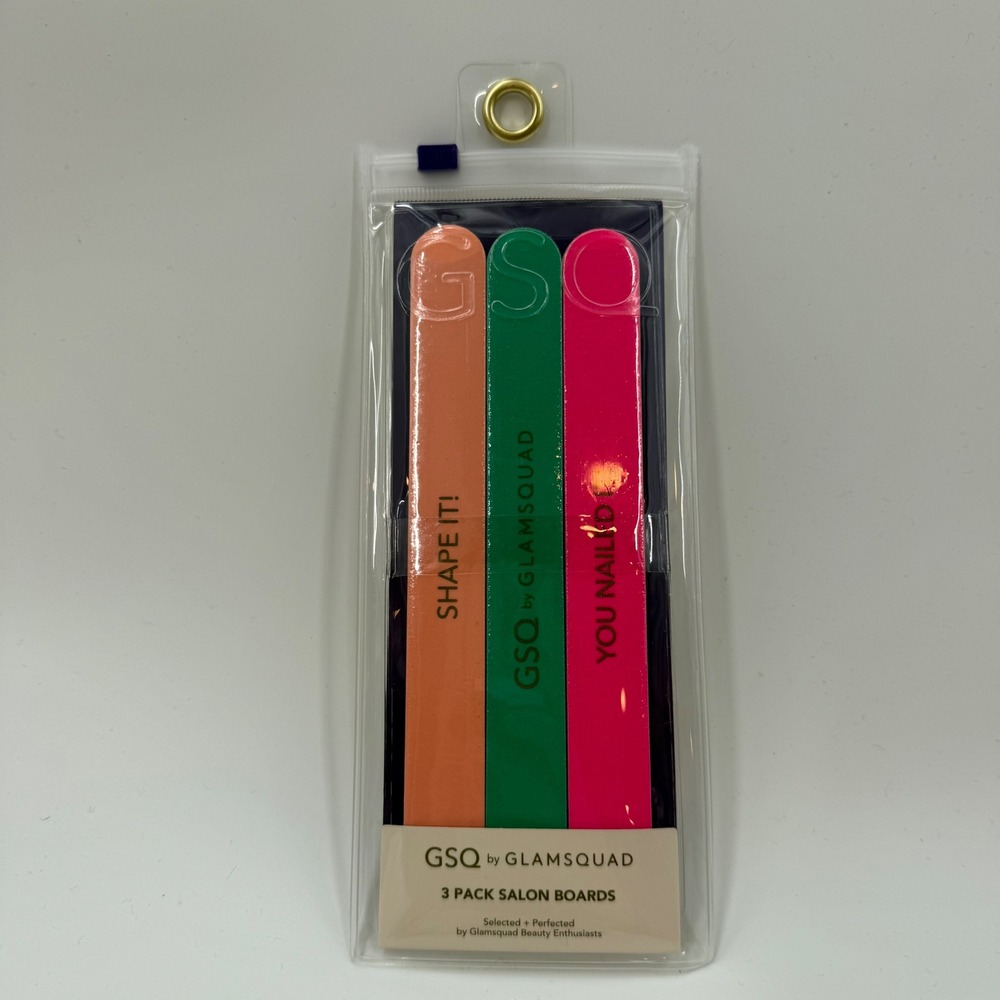 GSQ by Glamsquad 3 Pack Salon Boards Dual-Sided Medium Grit Nail Files 701421